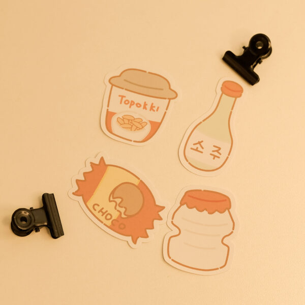 Stickers | Korean Doodle Snacks (8 un) - Image 2