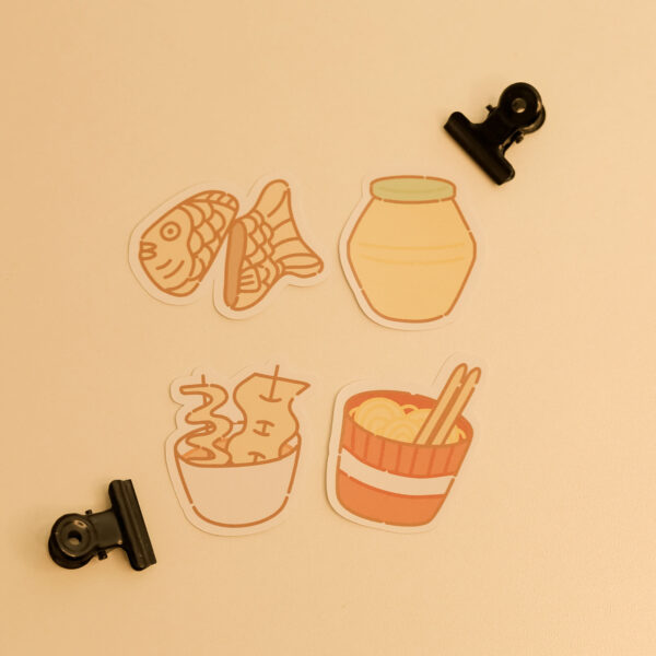 Stickers | Korean Doodle Snacks (8 un) - Image 3