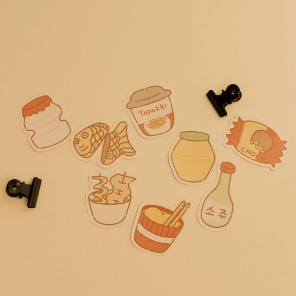 Stickers | Korean Doodle Snacks (8 un)